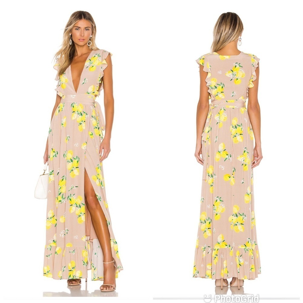 Majorelle Sweet Pea Dress In Tan Lemon New With Tags!